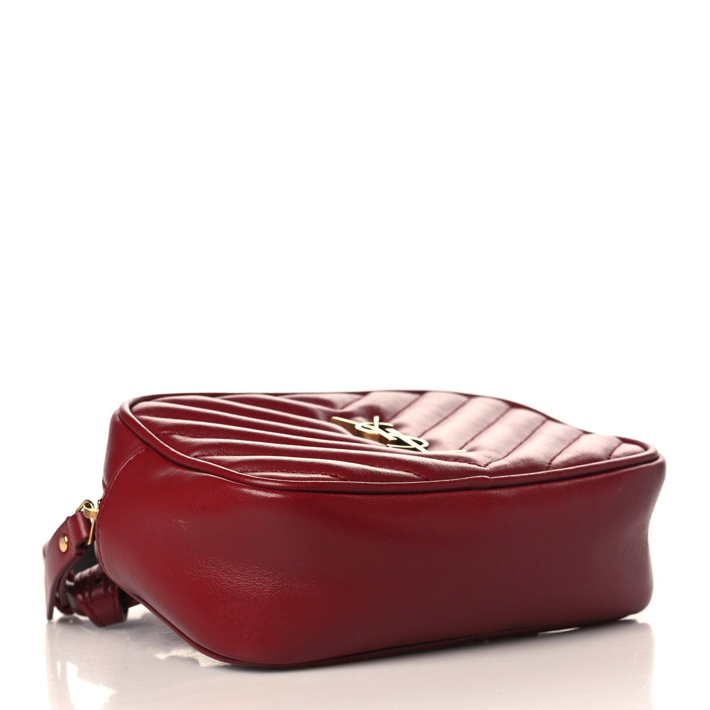 Calfskin Matelasse Monogram Lou Belt Bag Dark Legion Red