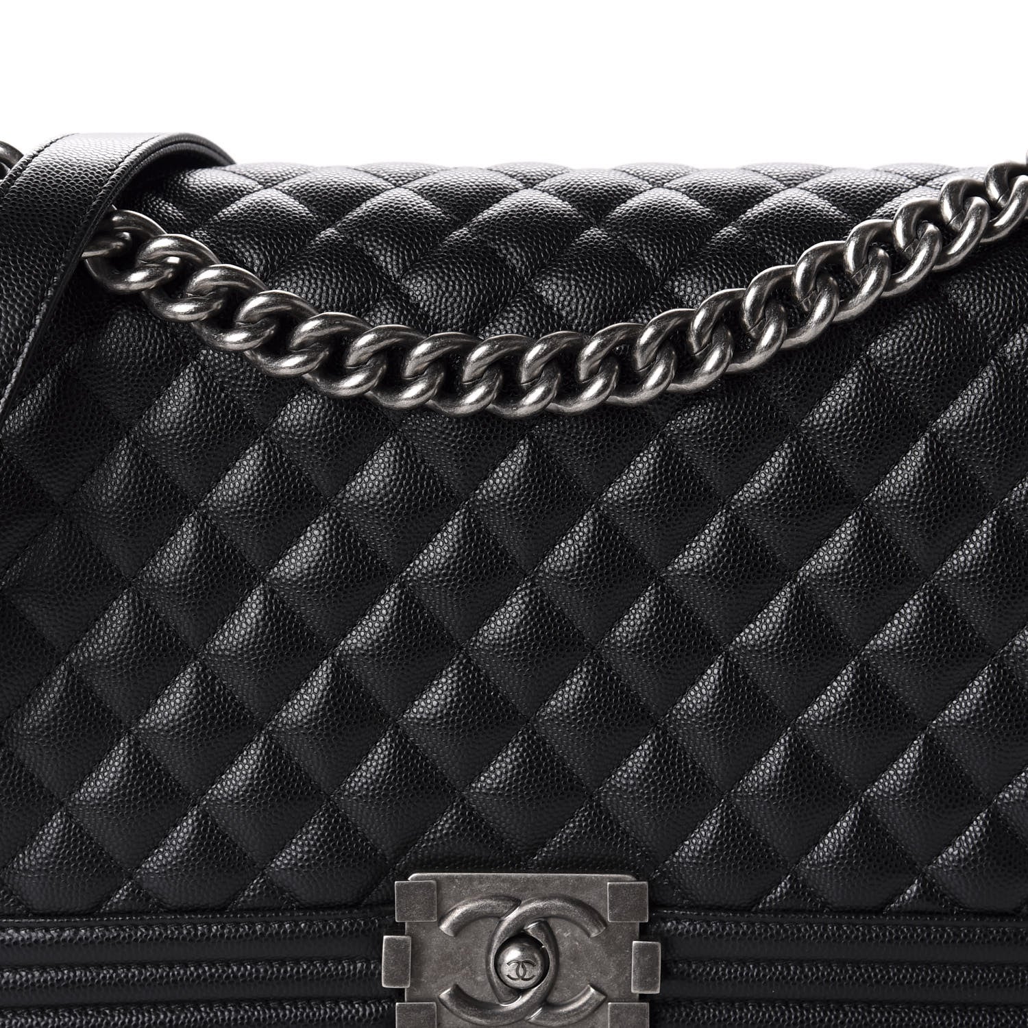 Chanel Caviar Quilted New Medium Boy Flap Black 11 of 12