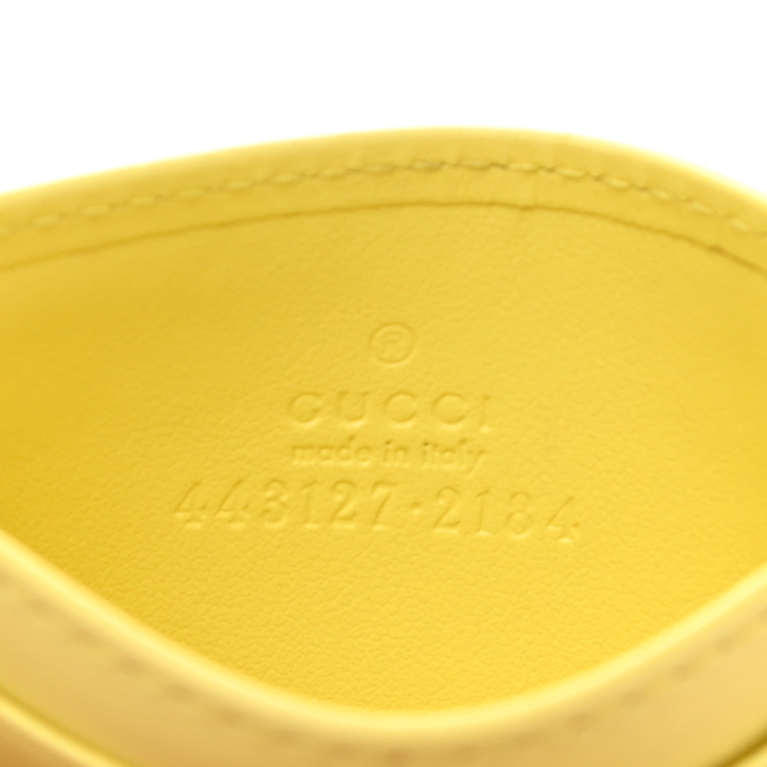 Gucci Calfskin Matelasse GG Marmont Card Holder Banana 6 of 10