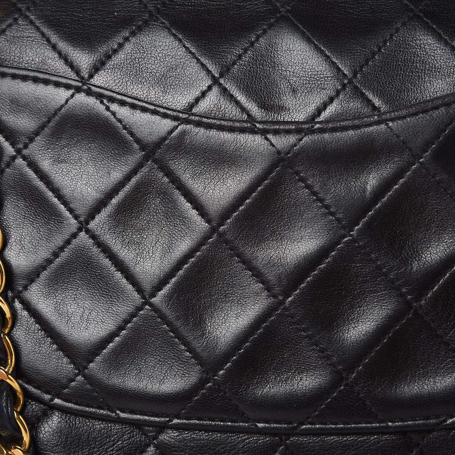 Chanel Lambskin Quilted Medium Double Flap Black 13 of 17