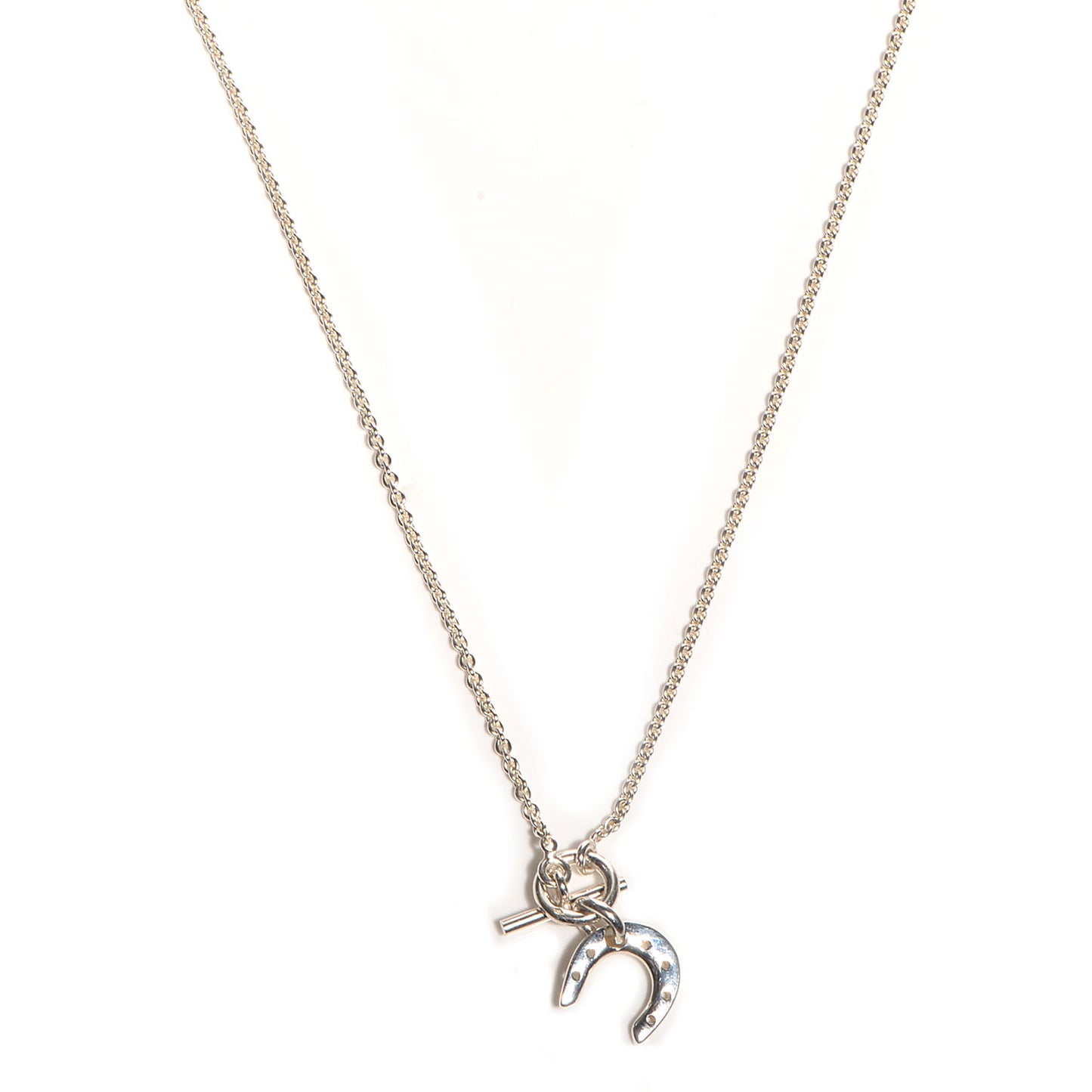 Sterling Silver Horseshoe Toggle Necklace