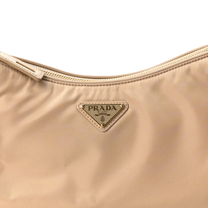 Prada Re-Nylon Vitello Large Aimee Shoulder Bag Cammello 8 of 10