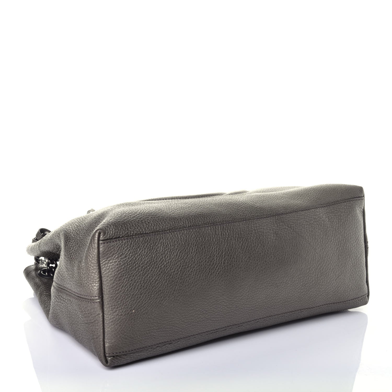 Gucci Metallic Pebbled Calfskin Medium Soho Chain Shoulder Bag Sasso 4 of 9
