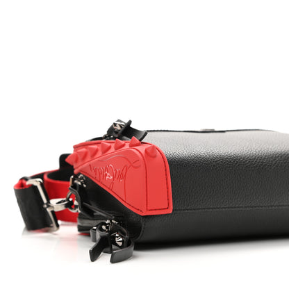 Christian Louboutin Empire Calfskin Gomme Spikes Loubitown Crossbody Loubi Black 10 of 12