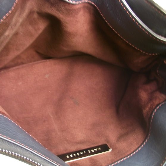 Leather Sophia Hobo Navy