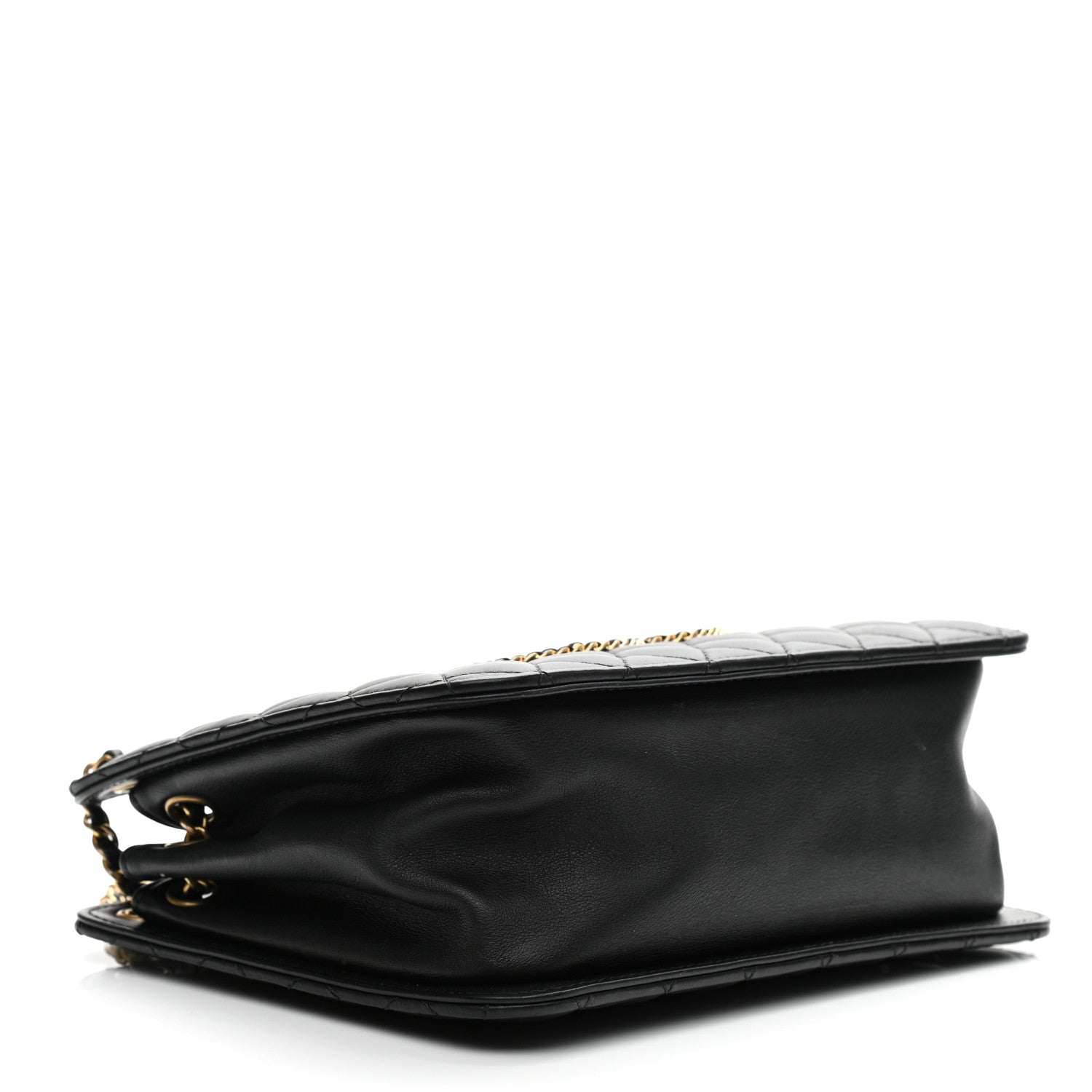 Chanel Calfskin Quilted CC Chain Accordion Tote Black 4 of 12