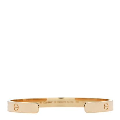 Cartier 18K Yellow Gold LOVE Cuff Bracelet 19 2 of 4