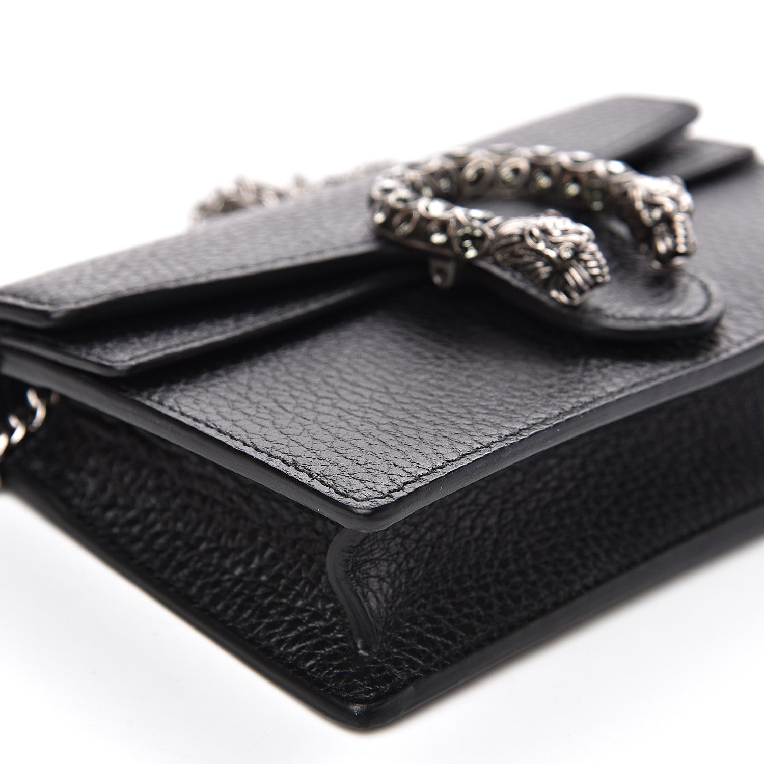 Gucci Calfskin Super Mini Dionysus Shoulder Bag Black 6 of 8