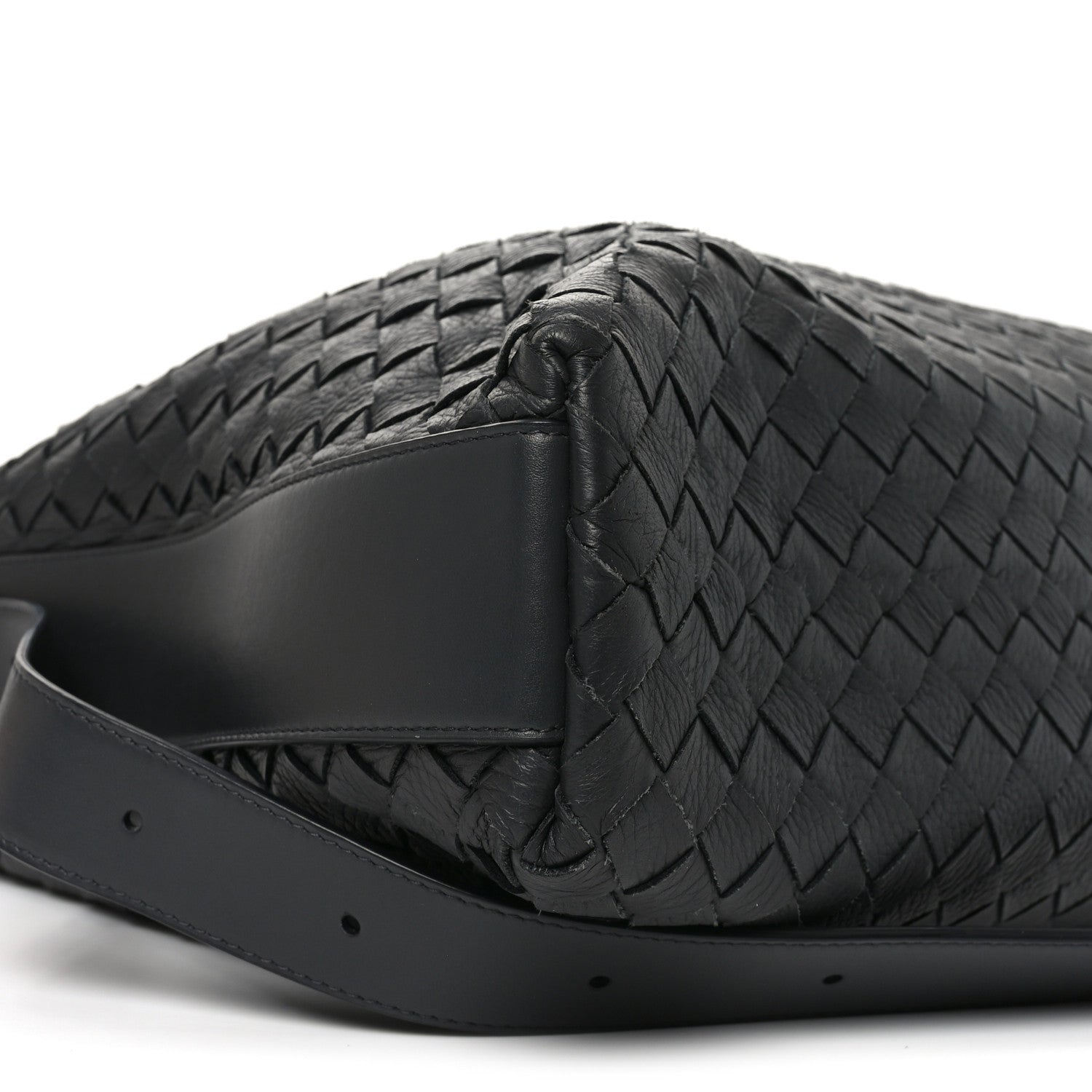 Bottega Veneta Deerskin Intrecciato Medium Traveler Hobo Black 10 of 11