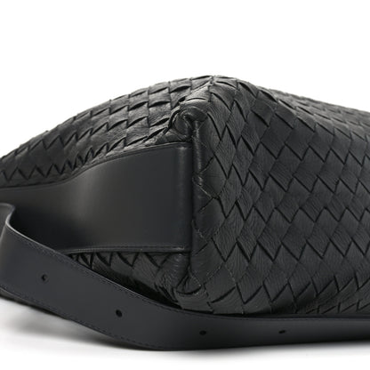 Bottega Veneta Deerskin Intrecciato Medium Traveler Hobo Black 10 of 11