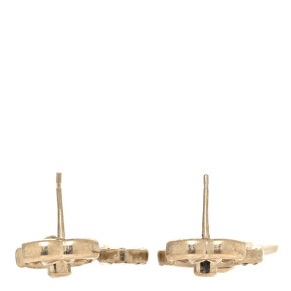 Chanel Metal Strass Crystal Scissors CC Earrings Gold 3 of 4