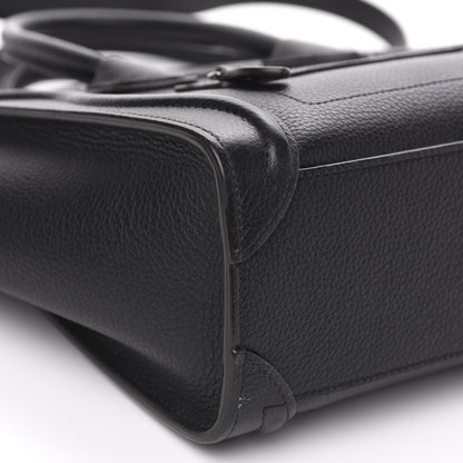 Celine Drummed Calfskin Nano Luggage Black 8 of 10