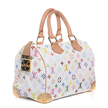 Louis Vuitton Monogram Multicolor Speedy 30 White 3 of 7