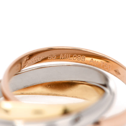 Cartier 18K Pink Yellow White Gold Classic Trinity Ring 55 7.25 4 of 5