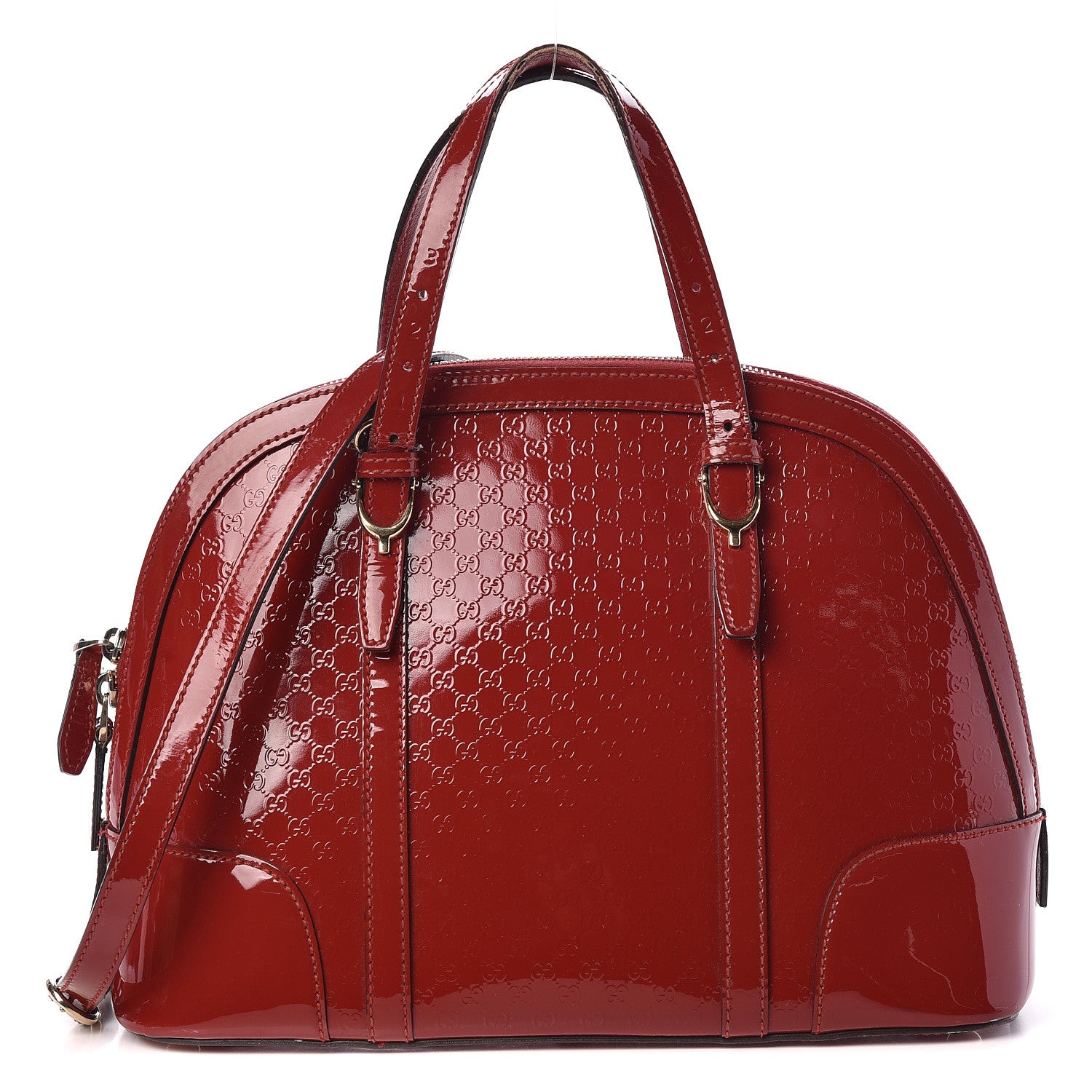 Gucci Patent Microguccissima Small Nice Top Handle Dome Bag Rose Bed 1 of 16