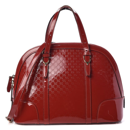 Gucci Patent Microguccissima Small Nice Top Handle Dome Bag Rose Bed 1 of 16