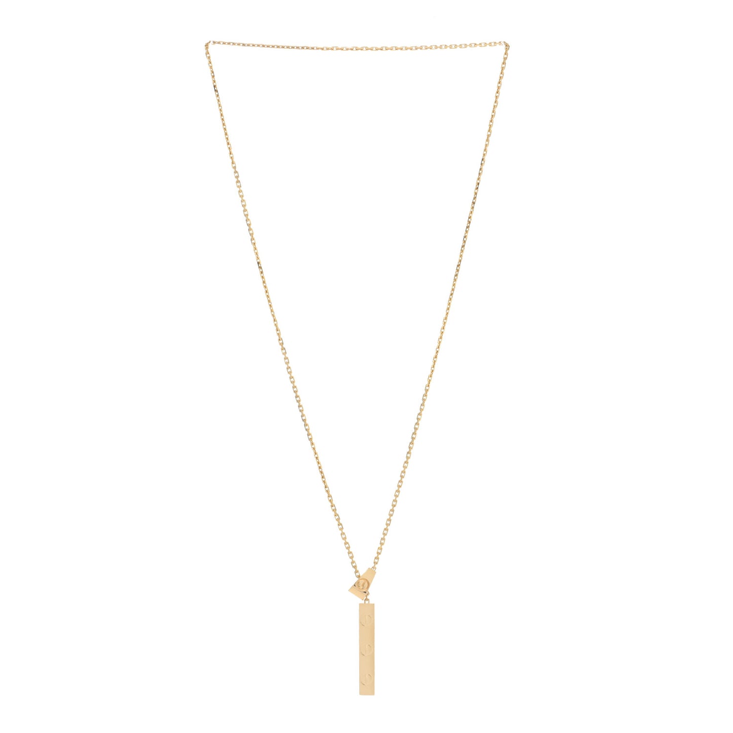 18K Yellow Gold LOVE Lariat Necklace