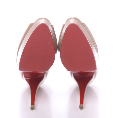 Christian Louboutin Patent Lady Peep 150 Pumps 38.5 Nude 9 of 11