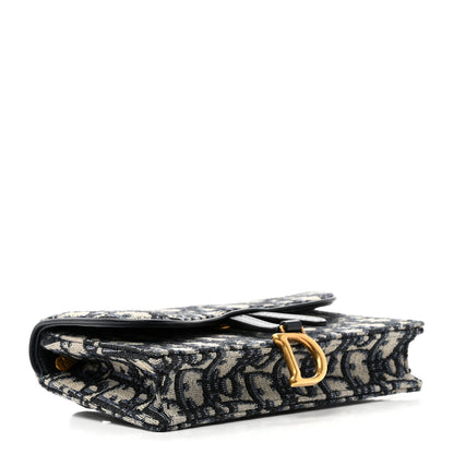 Christian Dior Oblique Saddle Belt Bag Blue 3 of 6