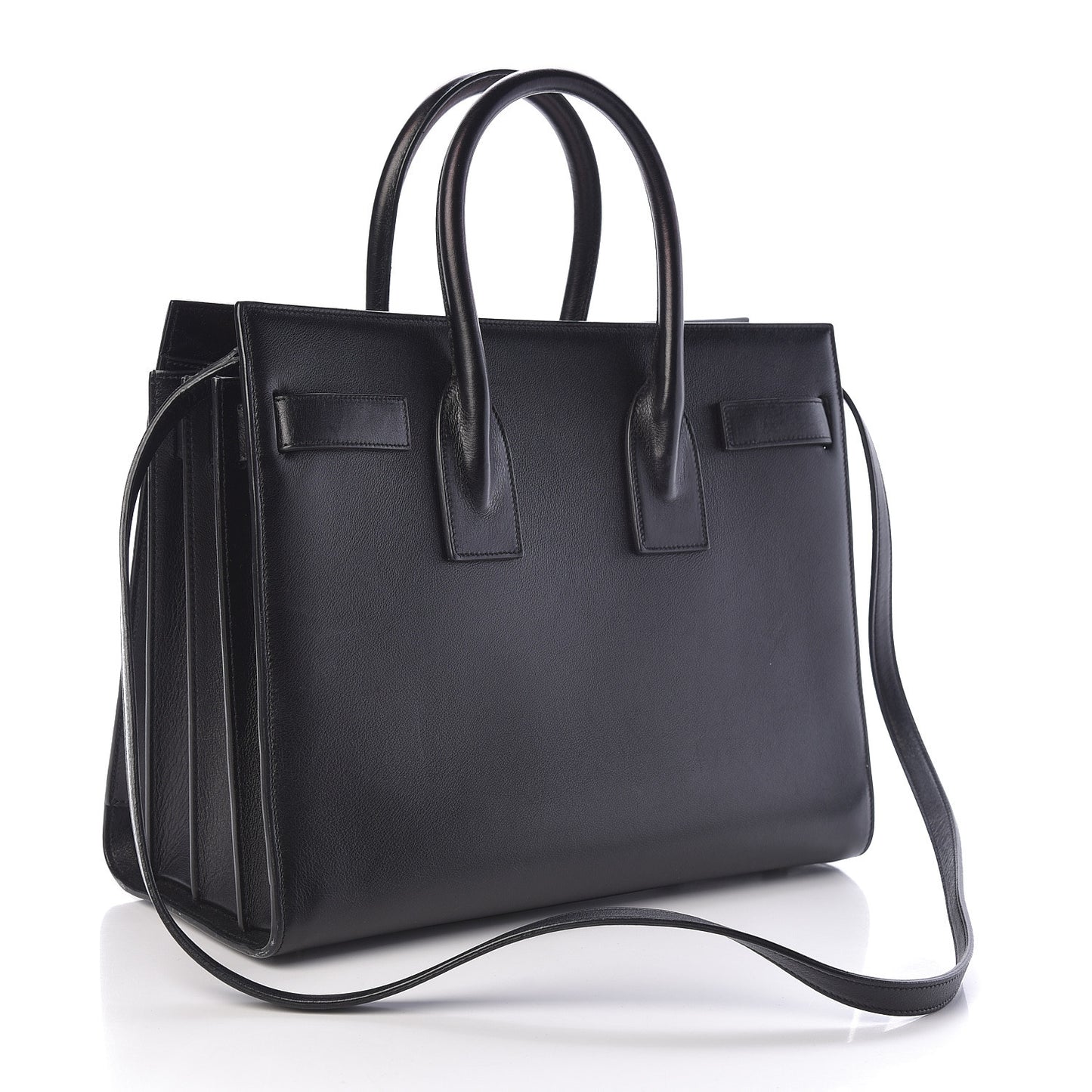 Grained Calfskin Small Sac De Jour Black