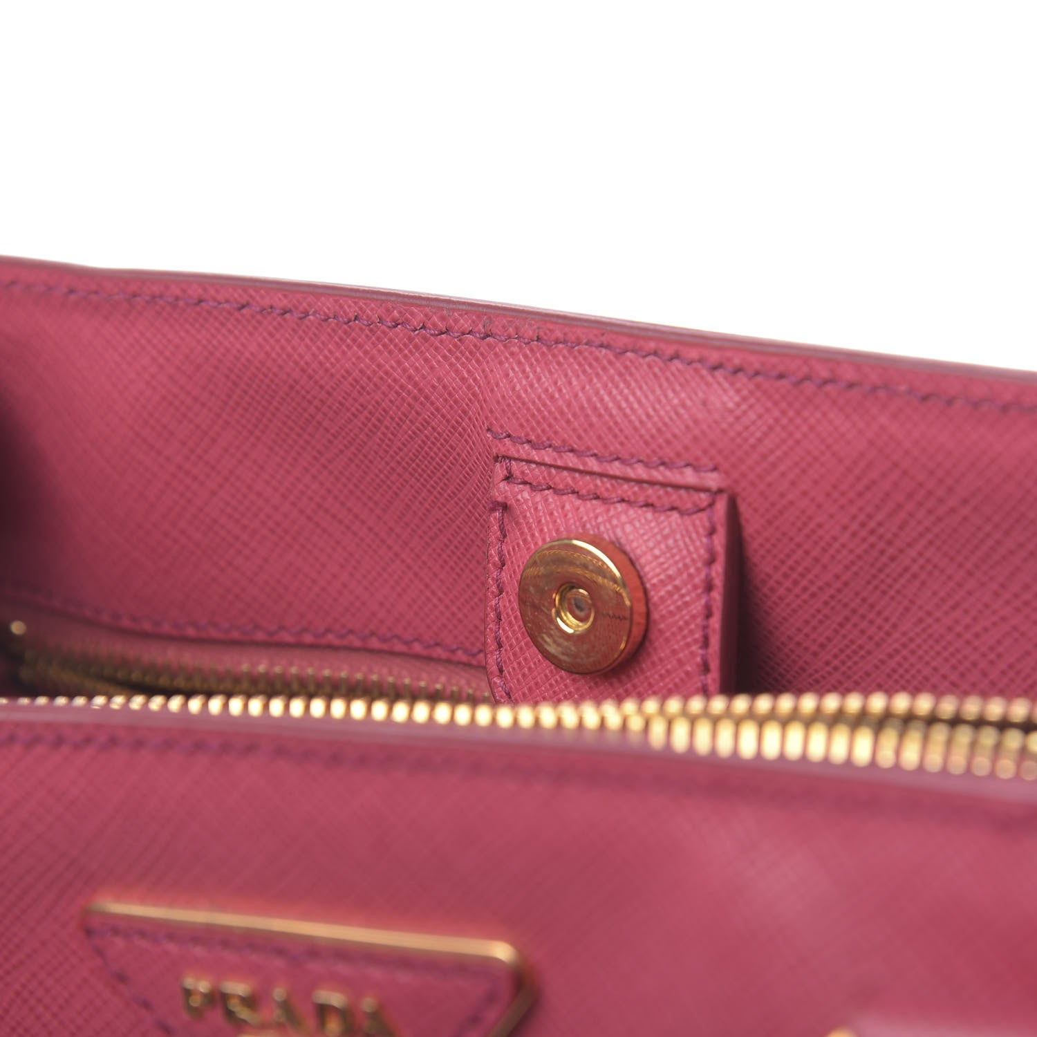 Prada Saffiano Lux Medium Tote Peonia 8 of 11