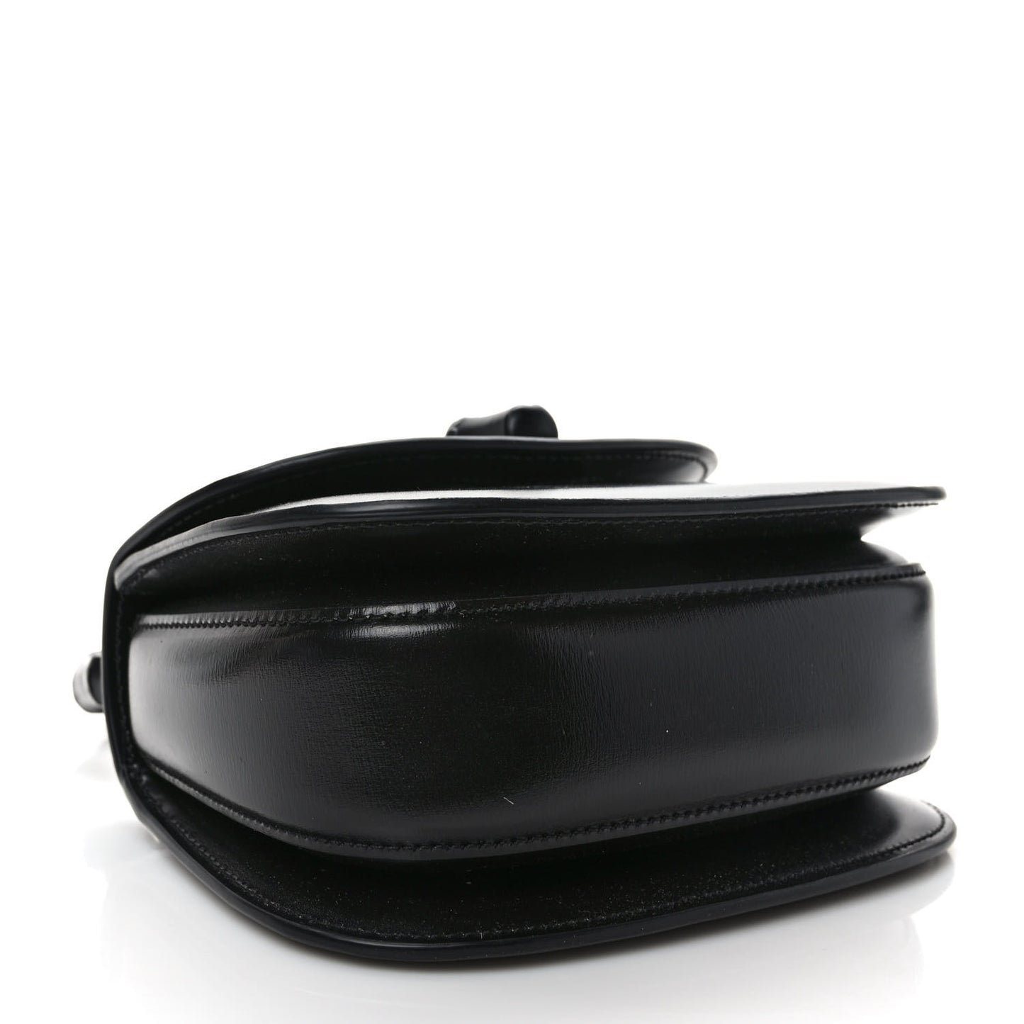 Boarded Dyana Lux Calfskin Web Monochrome Mini Bamboo 1947 Top Handle Bag Black