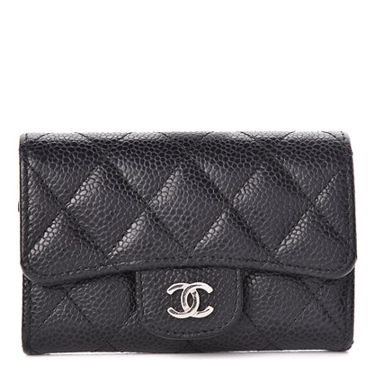 Chanel Caviar Quilted Flap Card Holder Black 1 of 10