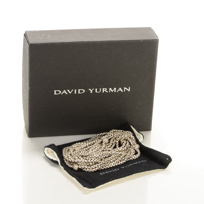 David Yurman Sterling Silver 18K Yellow Gold Diamond Eight Strand Pave Station Necklace 5 of 5