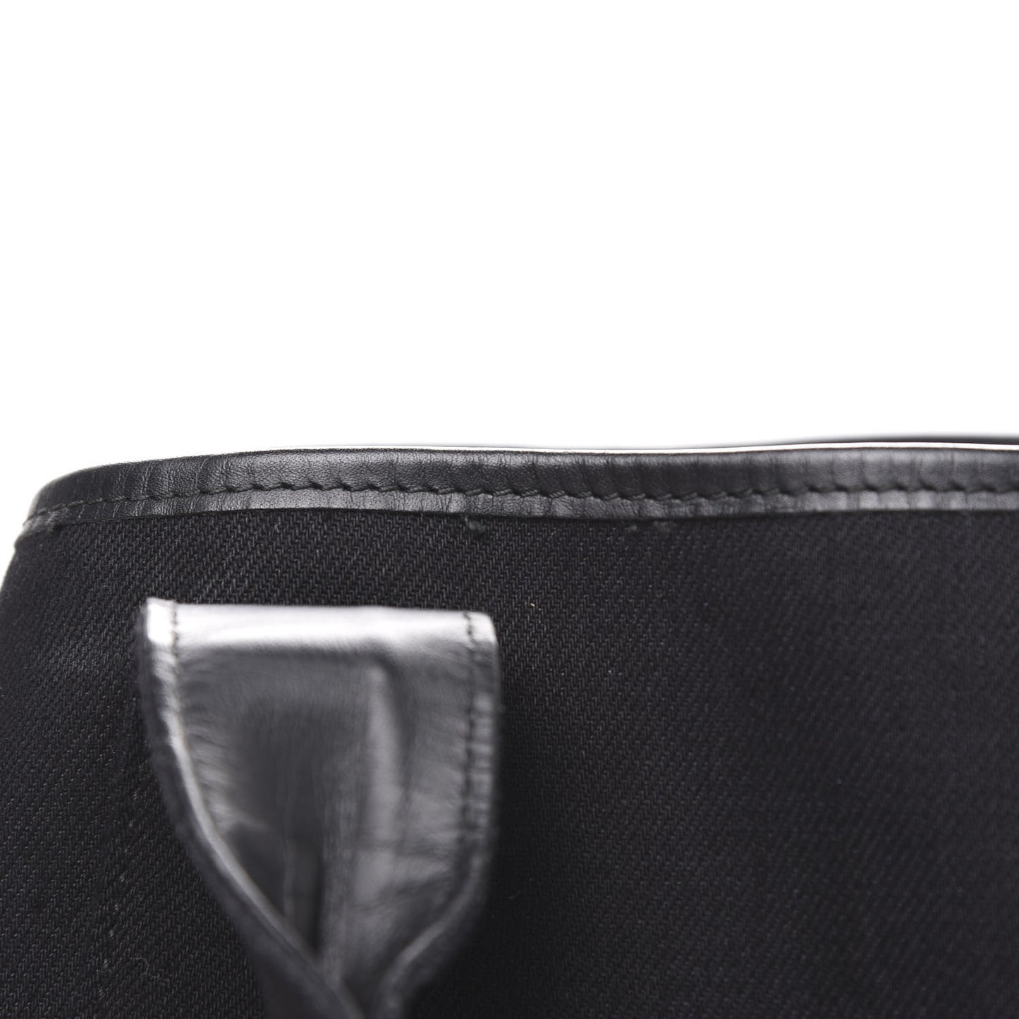 Cotton Canvas Calfskin S Navy Cabas Black