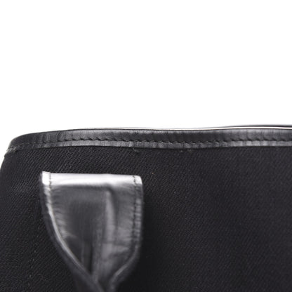 Balenciaga Cotton Canvas Calfskin S Navy Cabas Black 13 of 13
