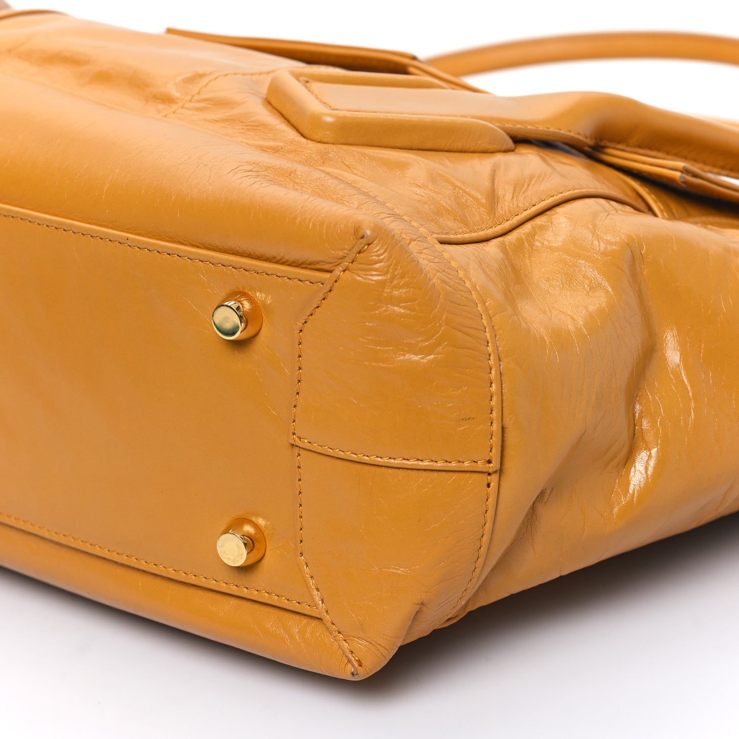 Paper Calfskin Maxi Intrecciato Medium Arco Slouch Yellow