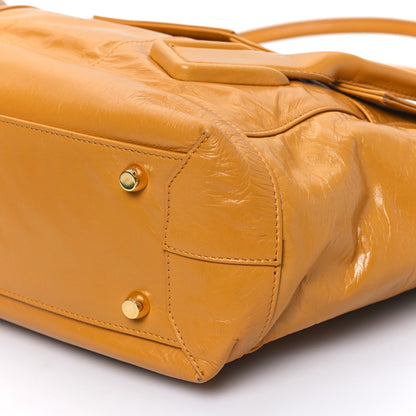 Bottega Veneta Paper Calfskin Maxi Intrecciato Medium Arco Slouch Yellow 10 of 11