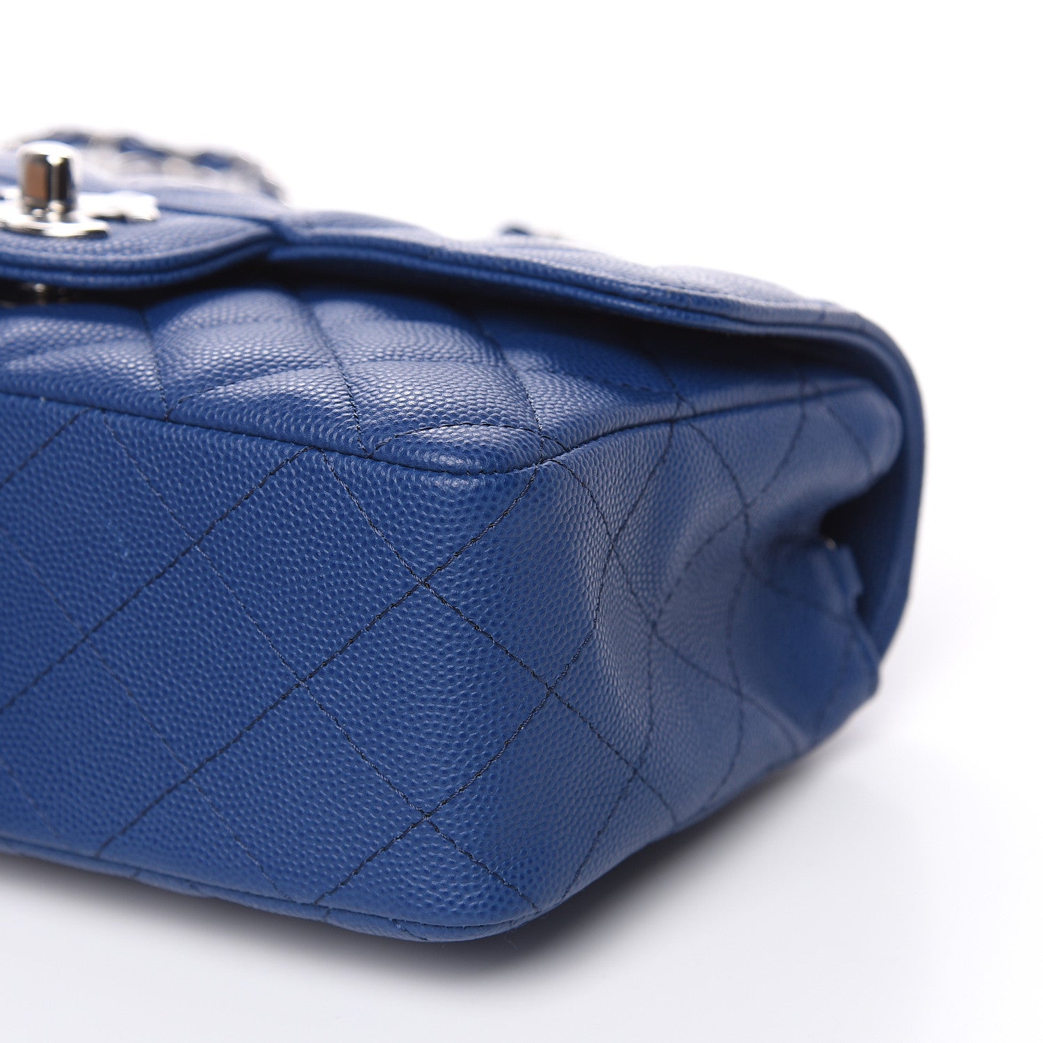 Chanel Caviar Quilted Mini Rectangular Flap Blue 9 of 9
