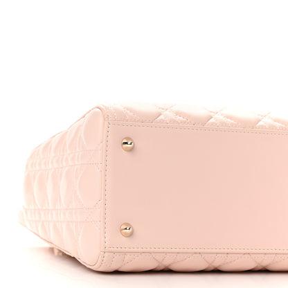 Christian Dior Lambskin Cannage Medium Lady Dior Light Pink 9 of 11