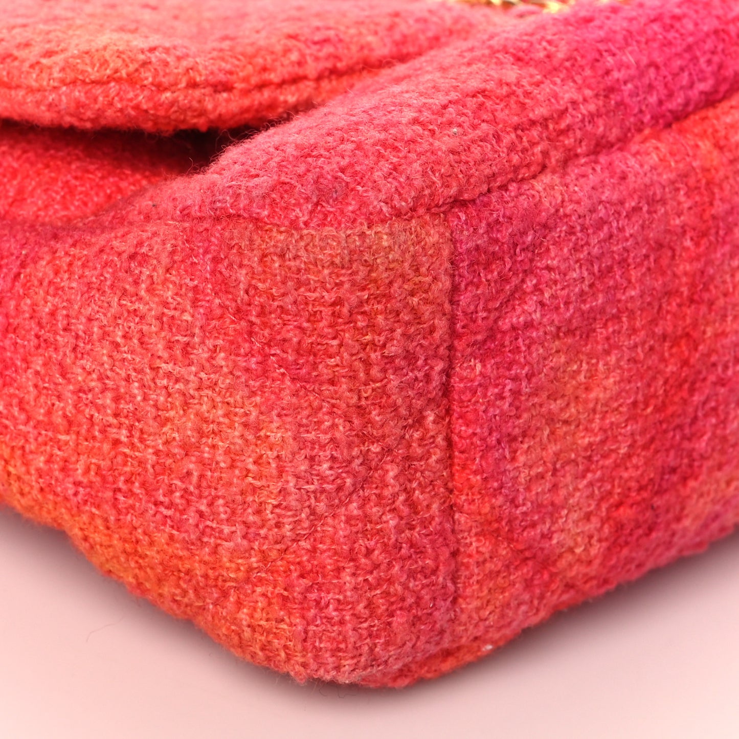 Tweed Quilted Medium Chanel 19 Flap Coral Pink