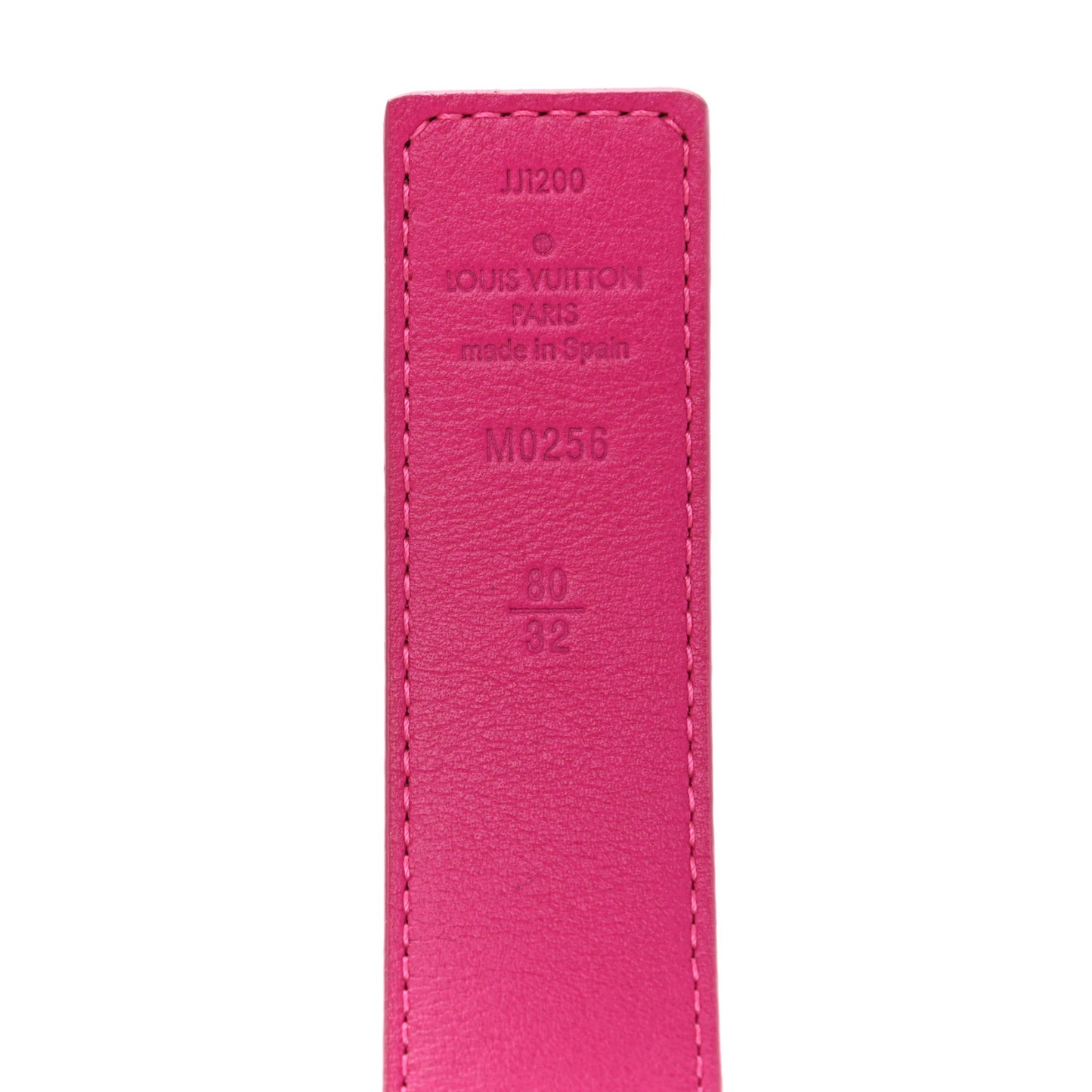 Calfskin Monogram 30mm LV Initiales Reversible Belt 80 32 Pink