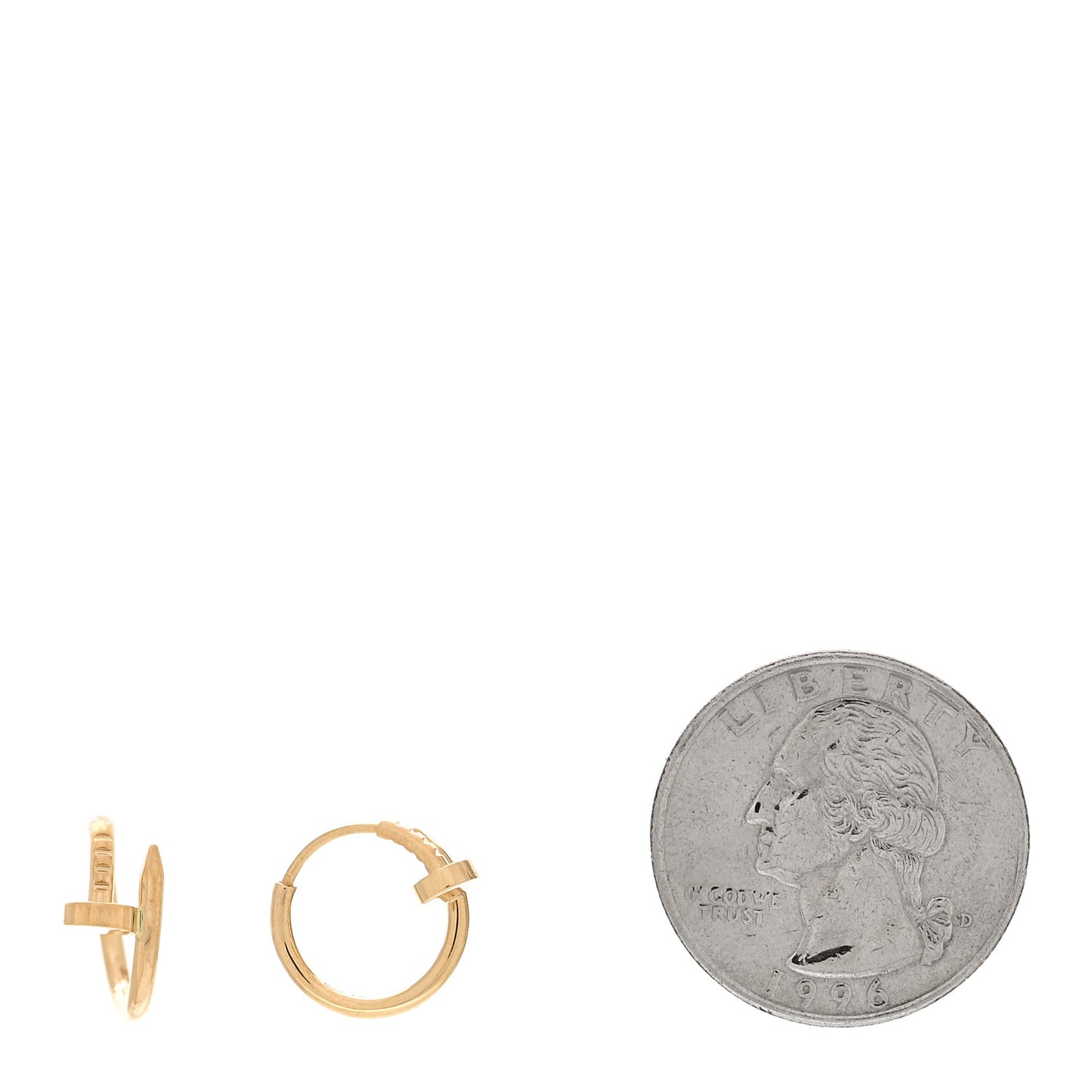 18K Yellow Gold Mini Juste Un Clou Hoop Earrings