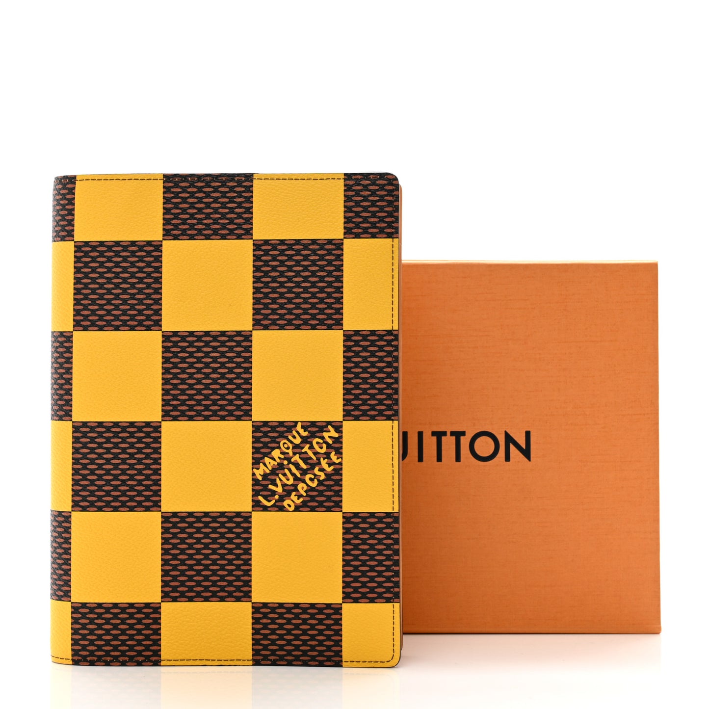 Damier Pop Auguste Notebook Cover Yellow