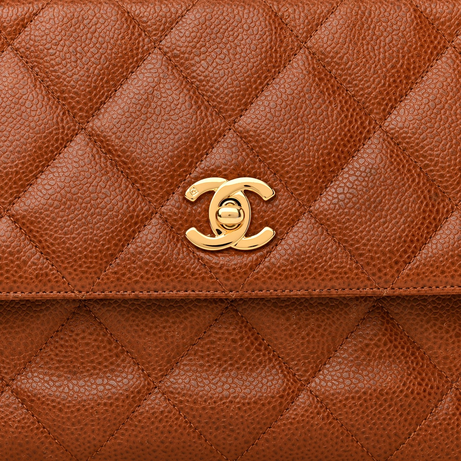 Chanel Caviar Quilted Flap Camera Case Brown 9 of 15
