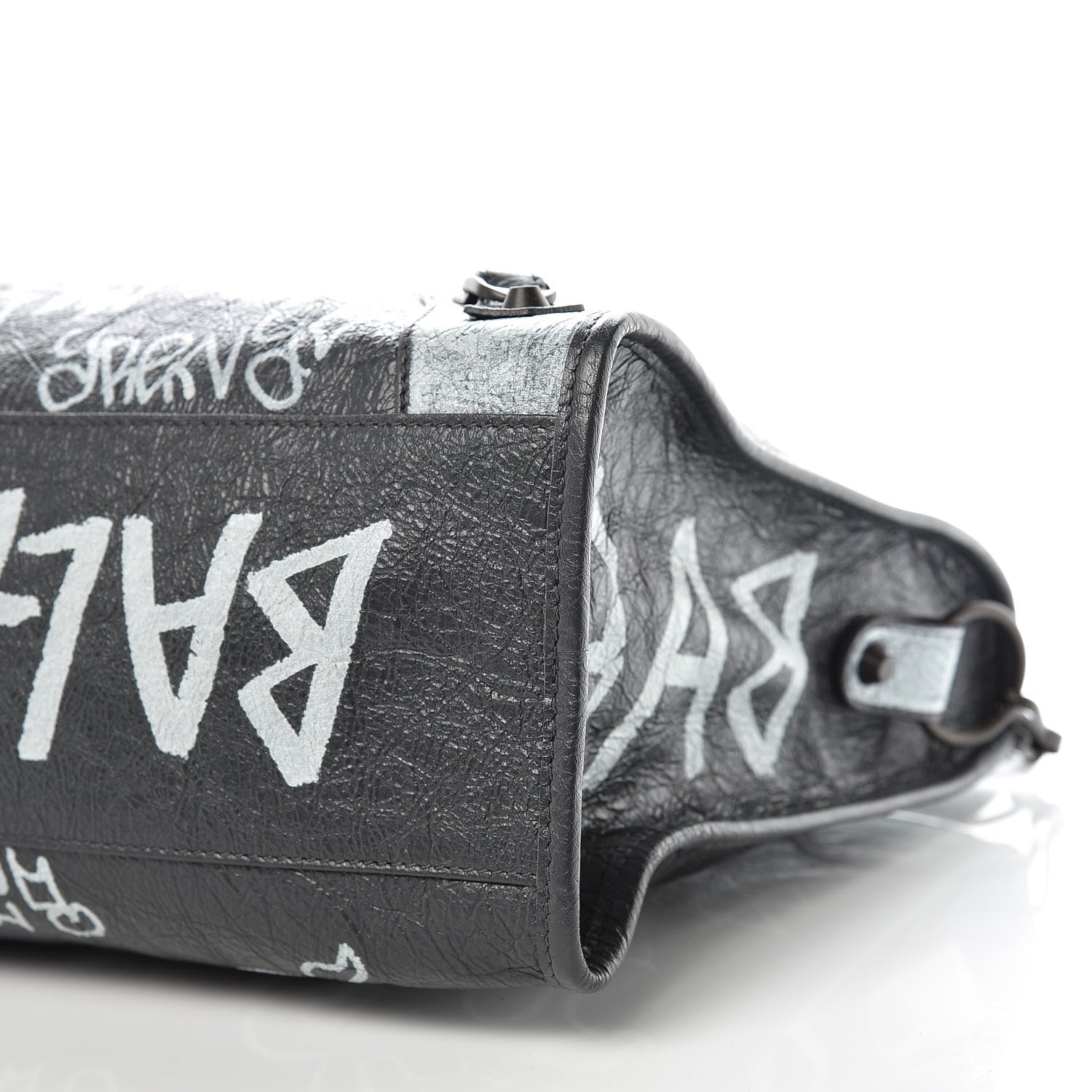 Balenciaga Agneau Arena Graffiti All Over Classic Hardware City Gris Fossile White 6 of 10