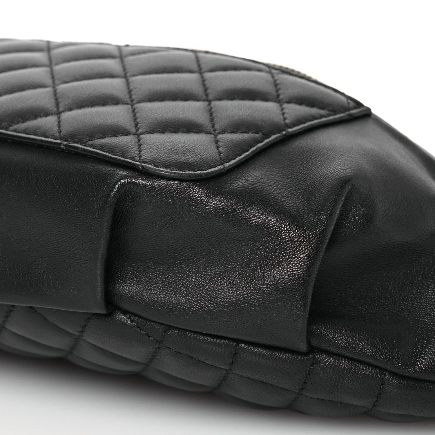 Chanel Lambskin Quilted Waist Bag Fanny Pack Black 9 of 13