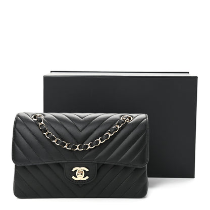 Chanel Caviar Chevron Quilted Small Double Flap Black 12 of 12