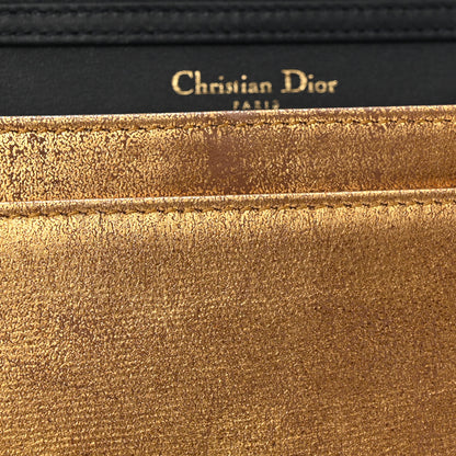 Christian Dior Metallic Brushed Calfskin Diorama Wallet on Chain Pouch Gold 6 of 11