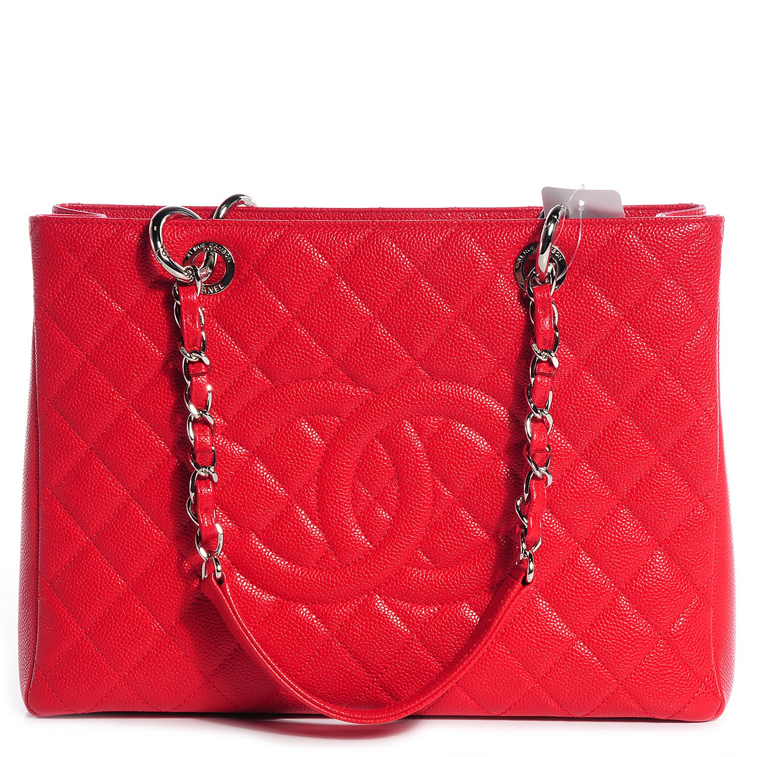 Chanel Caviar Grand Shopping Tote GST Red 1 of 8
