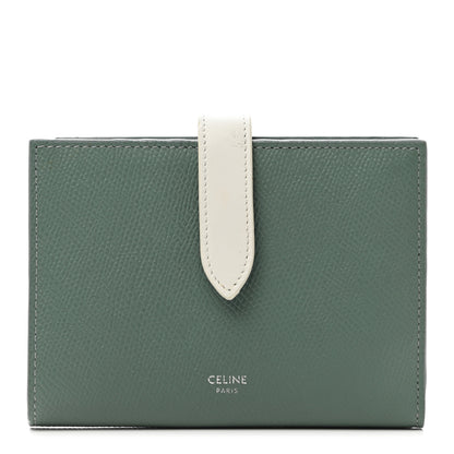Celine Grained Calfskin Medium Multifunction Strap Wallet Green 1 of 10