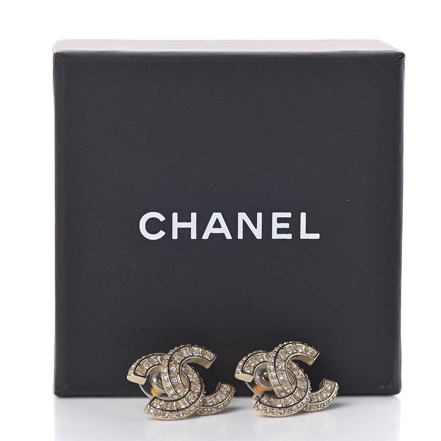 Crystal CC Earrings Gold