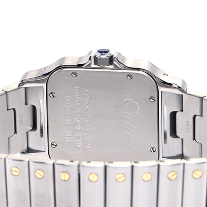 Cartier Stainless Steel 18K Yellow Gold 32mm Santos De Cartier Galbee Automatic Watch 4 of 4