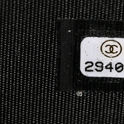 Chanel Lambskin Quilted Zip Around Boy Coin Purse Wallet Black Black 7 of 7