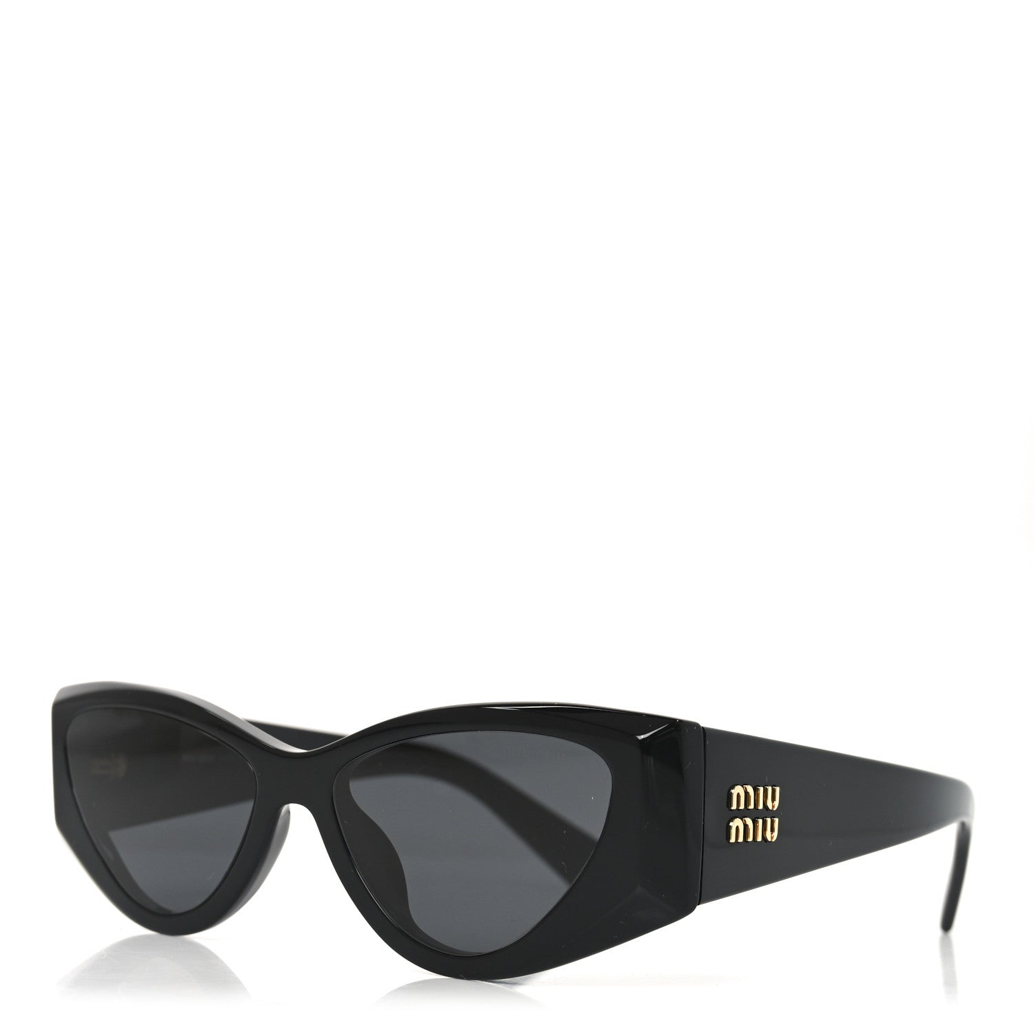 Miu Miu Acetate Rectangle Sunglasses SMU 06Y Black 1 of 7