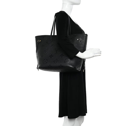 Louis Vuitton Empreinte Monogram Giant Neverfull MM Black 2 of 12